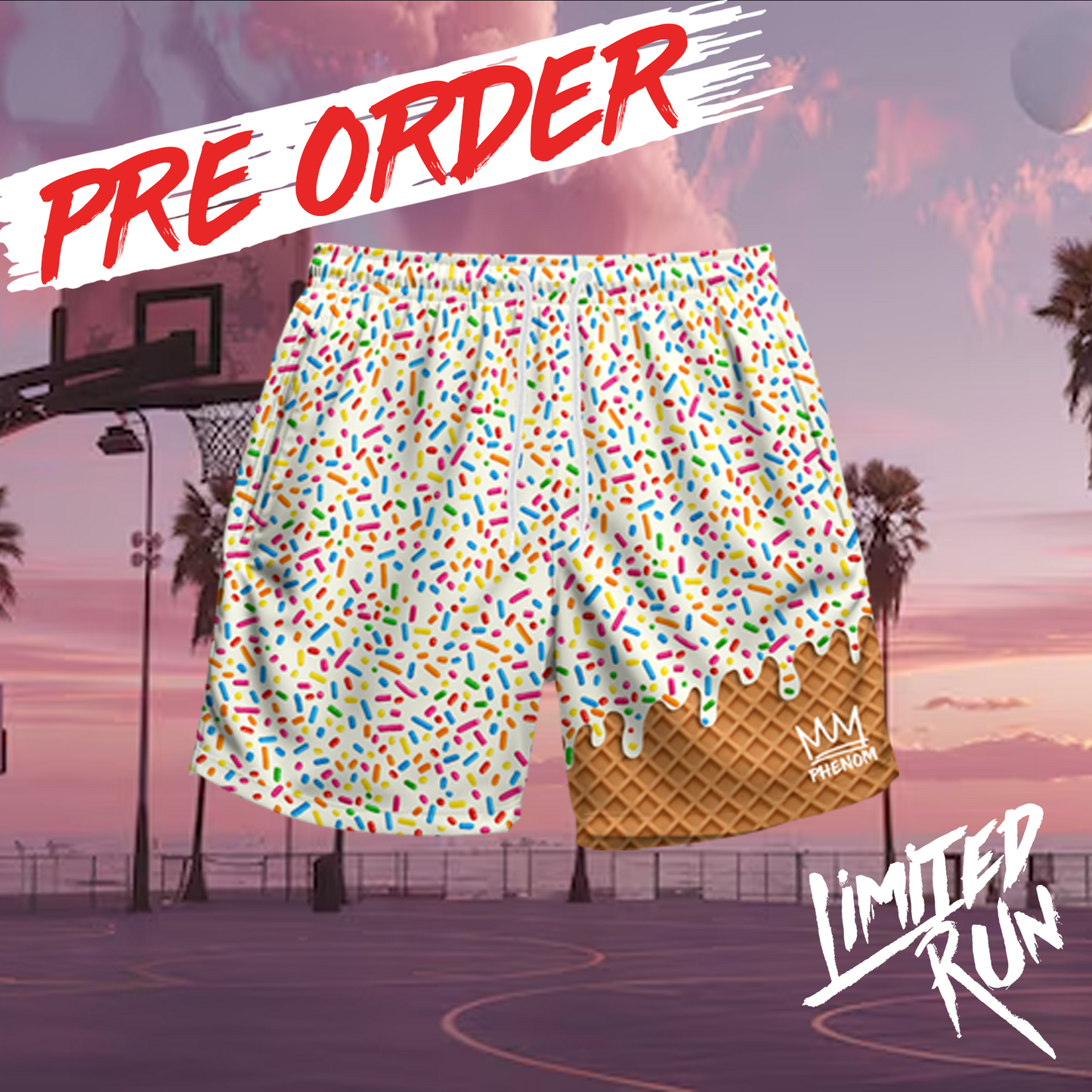 Vanilla with Sprinkles Ice Cream Shorts